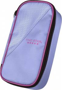Five Star Pencil Pouch, Pen Case, High-Capacity Zipper Pouch, Storage Organizer For School Supplies Earbuds Chargers Cables Makeup, Lilac/Berry (500211F-ECM) - ColorC - View 1