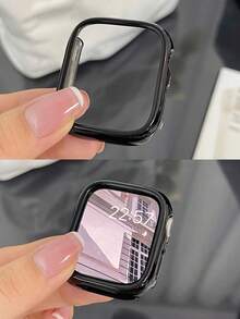 1個中性黑色電鍍保護殼（不含螢幕保護貼）適用於Apple Watch Series Ultra/SE/11/10/9/8/7/6/5/4，超薄硬PC防摔保護殼框架適用於Apple Watch 40/41/42/44/45/46/49mm，智慧手錶配件 - 鏤空黑色 - 查看 8
