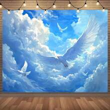 High Quality Photography Background - Pigeons In The Sky, Themed Party Wallpaper, Fun Photo Booth Prop, Foot Decor - 12 - View 4