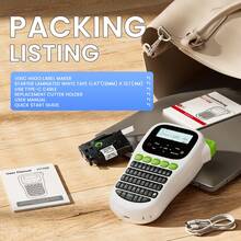 Phomemo H1100 Label Maker Set, 12mm Laminated Label Tape, Backlit Handheld Label Printer, Waterproof Labels, QWERTY Keyboard With Multiple Fonts, Portable Inkless Label Printer For Home Office Organization - White - View 7
