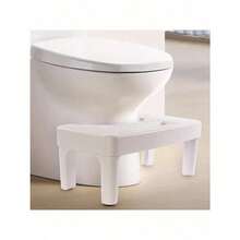 1 PC Bathroom Toilet Stool, Upgraded Toilet Footstool, Adult Squat Toilet Stool, Adult Bathroom Stool, Strong Load-Bearing Capacity, White.Back-To-School Gifts, Gifts For Friends, Thanksgiving Gifts, Valentine's Day Gifts - White - View 1