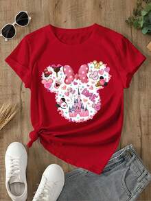 Disney Women T-Shirts - Red - View 1