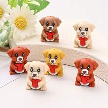 4 hạt cườm hình chú cún con dễ thương, hạt cườm hình trái tim để thể hiện tình yêu, có thể tự do sáng tạo làm vòng tay, vòng cổ, phụ kiện túi xách và các đồ thủ công khác. - Nhiều màu - Xem 2