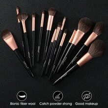 39 piezas Juego de herramientas de maquillaje que incluye: 14 piezas Juego de brochas de maquillaje + 1 diadema + 2 correas para recipiente de mano + 2 herramientas de limpieza de brochas de maquillaje + 1 bolsa de aseo y cosméticos impermeable con cremallera multifuncional + 1 rizador de pestañas + 6 esponjas de maquillaje + 3 mini esponjas de maquillaje + 3 polvos de aire en cojín mini + 6 polvos de triángulo - Multicolor - Ver 2
