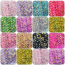 1 bó hạt cườm thủy tinh AB mạ sáng 4*6/6*8mm, hạt cườm nhọn, nguyên liệu làm đồ trang sức thủ công DIY. - Hạt cườm AB - Xem 3