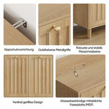Slanted Laundry Basket With Removable Inner Basket, Bathroom Linen Cabinet, Concealed Laundry Basket, Freestanding Household Shelf, Oak Wood Color - 紫紅色 - 查看 9