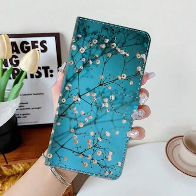 GLANDOTU PU Leather Wallet Phone Case With Adorable Butterfly Design And Vintage Floral Pattern Flip Cover With Card Slots And Magnetic Closure Compatible With Multiple Brands And Models