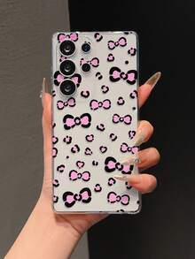 Funda de teléfono de material TPU suave y lujosa con estampado de leopardo, lazo y mariposa en colores, adecuada como regalo para familiares y amigos, compatible con Samsung S26 ULTRA, S25 ULTRA, S24 ULTRA, S23 ULTRA, S22 ULTRA, S26, S25, S24, S23, S22, S21, A57, A56, A55, A54, A37, A36, A35, A17, A16, A15, A07, A06, A05, A3, A5, 13C, 14C, 15C, HONOR 400, 500 PRO - Multicolor - Ver 2