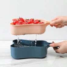 Bộ dụng cụ nhà bếp đa năng 11 món, bao gồm máy thái rau củ, máy thái hành tây, máy thái lát rau củ, lưỡi dao thái hạt lựu, kèm 5 lưỡi dao, rổ lọc và hộp đựng, thích hợp để thái salad, khoai tây, cà rốt, tỏi, có rổ thoát nước. - Nhiều màu - Xem 4