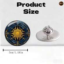 2D Flat Vintage Nautical Theme Stainless Steel Brooch, Unique Compass Pattern Lapel Pin For Men's Suit, Shirt, Jacket, Bag, Hat, Boots - Perfect Birthday Or Party Gift, Distinctive Present - Multicolor - View 6