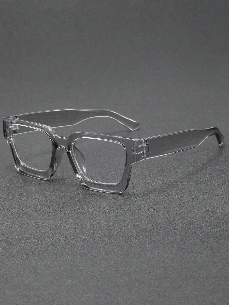 1 Pair Thick Frame Lightweight Glasses, Unisex Retro Thick Frame Computer Glasses, Fashion Eyewear