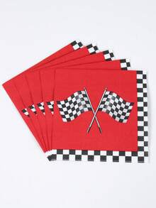 16pcs Racing Theme Disposable Napkins, Racing Theme Baby Shower Party Napkins, Racing Birthday Party Disposable Decorative Napkins, Gender Reveal Party Decoration, Baby Shower Party Supplies, Racing Party Table Centerpiece Decoration, Racing Party Tableware Napkins, Kitchen Dining Supplies, Baby Shower Decoration, Boy 1st Birthday Decoration, Baby Shower Gift - Racing - View 6