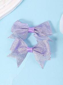 20pcs Cute Multi-Color Onion Rim Screw Threaded 3-Inch Bow Hair Clips, Suitable For Daily Wear And Gifts - Multicolor - View 8