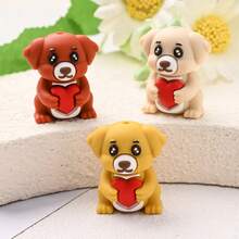 4 hạt cườm hình chú cún con dễ thương, hạt cườm hình trái tim để thể hiện tình yêu, có thể tự do sáng tạo làm vòng tay, vòng cổ, phụ kiện túi xách và các đồ thủ công khác. - Nhiều màu - Xem 1