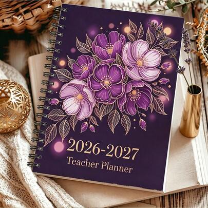 1 Pc A5, 8.3x5.5inch 2026-2027 Teacher Planner, Suitable For Lesson Plan Organization, Teaching Progress Management, Daily Record, Best Gift For Professors, Teachers, Students