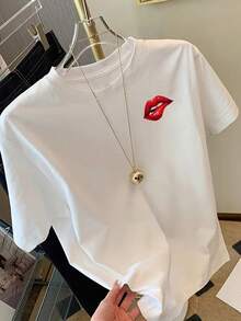Plus Size T-Shirts - White - View 3