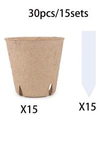 50个带标签的泥炭藓种植盆，3.15英寸圆形泥炭藓盆，带排水孔，圆形植物育苗套装，适用于花卉、蔬菜、番茄、香草、小种子发芽，批发育苗盘 - A - 查看 13