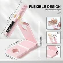 LIMEGIRL Lámpara de uñas LED portátil y mini, secador de uñas LED UV con soporte, lámpara de uñas LED UV de sobremesa sin manos para manicura de viaje y en casa, rosa/blanco - Multicolor - Ver 8