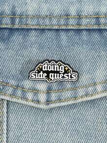 Enamel Badge 'doing Side Quests' For Game Players, Slouchy Office Worker Pin, Unique Gaming Accessory, Perfect Gift For Gamers - Multicolor - View 4