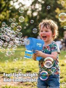 Children's Fun Handheld Small Bubble Gun - Fully Automatic Bubble Gun - 26-Year New Model In Blue And Red Colors - Suitable For Summer Water Play Toys As Gifts (Without Batteries And Bubble Water) - Multicolor - View 8