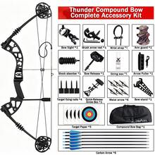 BROWNDATE Pro Thunder Adult Compound Bow Kit, 30-60 Adjustable, Ambidextrous Design, Aluminum Alloy Riser, 75% Effort-Saving Cam, New Type Smooth & Stable Complete Accessories Set With Arrows, Precision Sight & Release,Easy To Control For Practice & Outdoor Training - [Advanced Full Accessory Set] Thunder Compound Bow Pro - View 13
