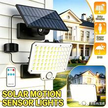 240 piezas Luz solar LED para exteriores, Foco impermeable IP65 con control remoto, 3 modos Lámpara de pared de para patio, jardín, garaje - 240 LED - 1 unidad - Ver 2