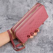 Double-Layer Zipper Coin Purse Long Women's Wallet Large Capacity Multi-Functional Phone Bag Small Bag - Green - View 7