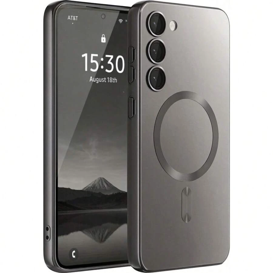 磁吸手機殼，兼容 S24 S25 FE S22 S23 Ultra Plus S20 S21 FE Note 20 A35 A55 A05 A15，軟 TPU 材質，亦兼容 17 Air 16 E 15 14 13 12 11 Pro Max Plus，強磁吸防震保護殼