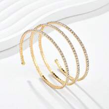 Cadena para el brazo de mujer, pulsera brazalete para el Body, apta para usar a diario y en festivales - 3 row silvery - Ver 15