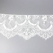 (3m/Pack) Eyelash Lace Ribbon For Tablecloth, Clothing Decoration, Wedding Decoration, Diy Crafts - White - View 4