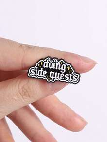 Enamel Badge 'doing Side Quests' For Game Players, Slouchy Office Worker Pin, Unique Gaming Accessory, Perfect Gift For Gamers - Multicolor - View 7