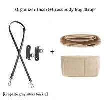 Correa de Cuero para Bolso Cruzado  Mini, Correa de Hombro para Bolso, Cinturón para Bolso Marrón, Accesorios de Repuesto Duraderos para Bolsos - Juego de plata Terra - Ver 11