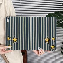 1 chiếc ốp lưng máy tính bảng họa tiết sọc retro và ngôi sao vàng, tương thích với iPad 9.7/10.2/10.9 inch, thế hệ thứ 7/8/10, iPad thế hệ thứ 10 2022 10.9 inch, Air 2/4/5/11 (M3 2025)/13 (M3 2025), Pro 11, 11 (A16 2025)/Tương thích với Galaxy Tab S10+/S9/A9, Tương thích với Matepad. - Nhiều màu - Xem 1