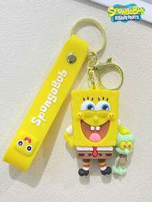 SpongeBob SquarePants 1个海绵宝宝卡通钥匙扣，可爱挂件，可挂在车钥匙、背包上，是节日和生日礼物的理想之选。 - 彩色 - 查看 15