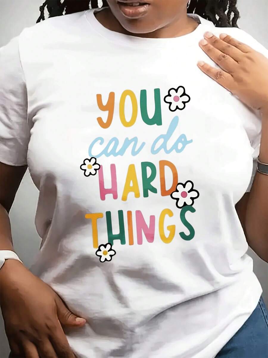 Fashionable Casual Round Neck Short Sved Top Mother's Day T-Shirt Can Be Worn For Daily Wear, Special Print To Give To Friends And Family - 白色 - 查看 1