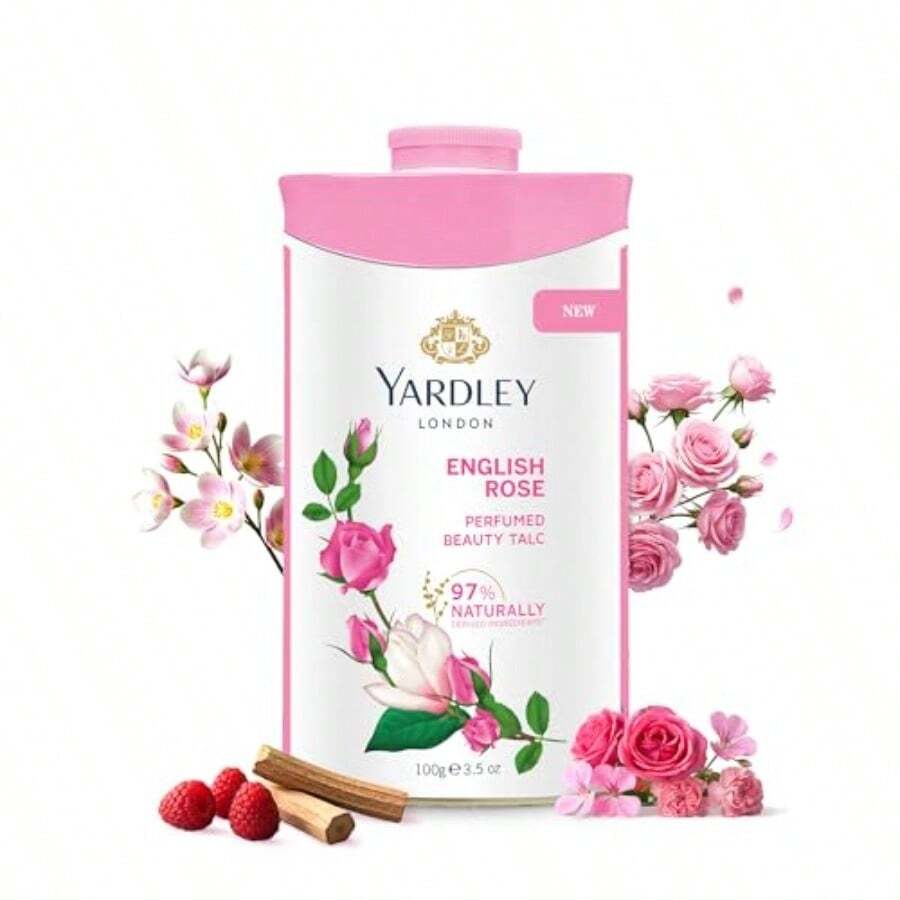 Yardley Lon Englis Rose Perfumed Deodorizing Talc Talcum Powder 100gm - As Pic - View 1