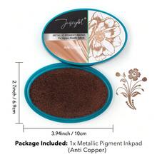 1 PC/6 PCS Metallic Pigment Ink Pad,High-Shine Metallic Pigment And Slow-Drying Formula Make It Perfect For Seamless Blending, Stamping, And Heat Embossing. Ideal For Adding A Festive Touch To Any Project! - Stamp Pad - View 15