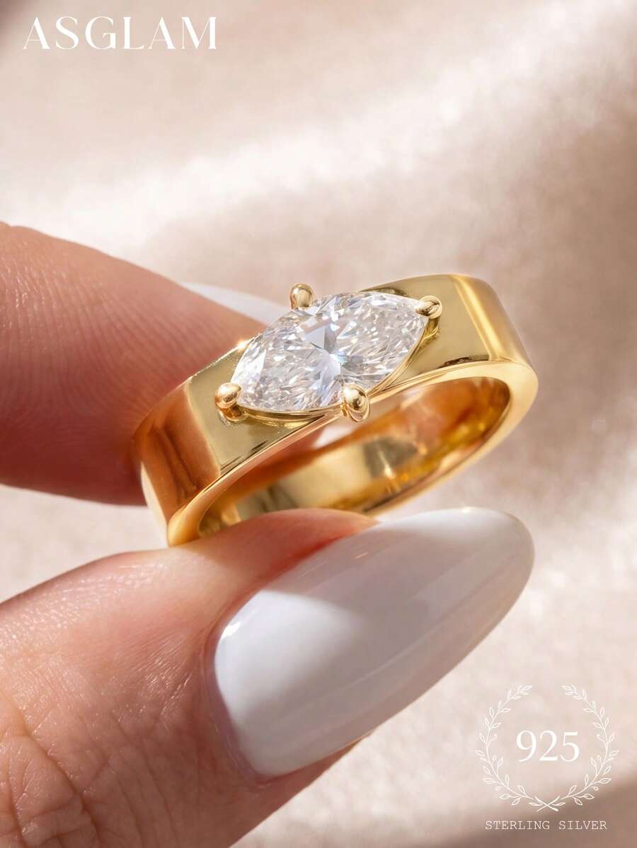 1 buah Cincin Serbaguna Batu Mata Kucing Perak Sterling 925, Cocok untuk Pemakaian Sehari-hari Wanita, Upacara Pernikahan, Hadiah untuk Pacar. - Mata kuda empat cakar retro - View 1
