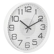 Relógio De Parede 30 cm Analógico Decoração Sala Hall Cozinha Quadriculado / Rel-591 - Branco - Visão 7