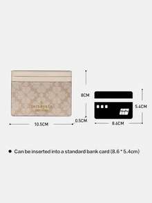 Kate Spade Ví KS Signature Series, ví đựng thẻ, hộp đựng thẻ, ví siêu mỏng bỏ túi trước, bao đựng thẻ siêu mỏng chống RFID. - Màu be - Xem 8