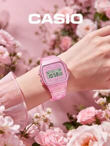 Casio F-91WS-4 Pink Transparent Jelly Digital Watch Clear Resin Girly Kawaii Alarm Chrono Unisex Water Resistant Cute Aesthetic Coquette Soft Girl Style Shopping Date Kpop Concert Gift for Girlfriend Sister Daughter - 粉色 - 查看 4
