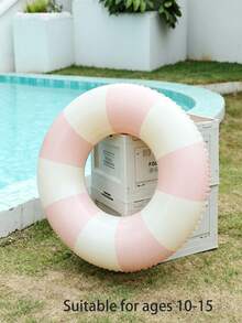 1 chiếc phao bơi PVC sọc xanh dương bơm hơi dùng cho hồ bơi và bãi biển, phao bơi có tay cầm màu xanh dương mới, phao bơi bơm hơi màu trắng và xanh dương, thích hợp cho mùa hè, bãi biển, hồ bơi và các dịp khác, bền và dày dặn - Phao bơi sọc cổ điển màu xanh dương và hồng, vật dụng không thể thiếu cho hồ bơi gia đình và các bữa tiệc bãi biển. - Nhiều màu - Xem 22