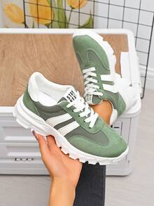 Giày thể thao nữ thường ngày mới, giày sneaker đế mềm, giày thể thao năng động, giao dịch song song. - màu xanh lá - Xem 7