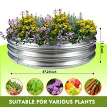 Campfire Pit, Large Round Galvanized Steel Fire Pit, Heavy-Duty Steel Fire Pit, Silver In Color, Suitable For Backyards, Camping, And Campfires - Regular - View 5