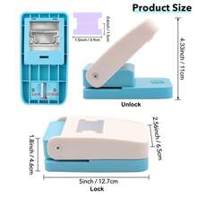 Tab Punch DIY Index Label Puncher, Divider Puncher, Craft Paper Puncher For Scrapbooking, Journaling, Bible Tabs, Book Tabs, Notebooks, Planner Inserts And Other Projects - Multicolor - View 11