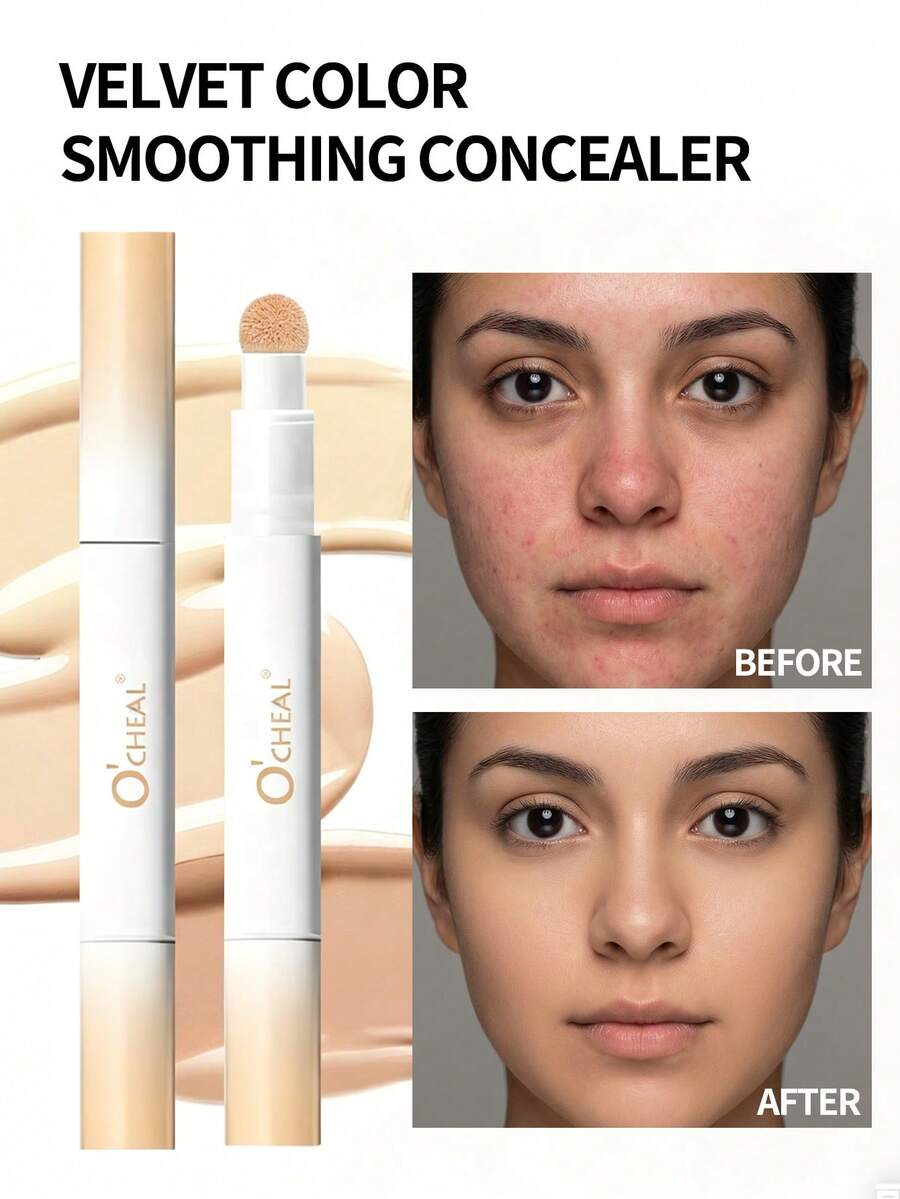1pc Face Concealer Covers Dark Circles, Acne Spots, Waterproof Long-Lasting Non-Smudge Makeup - 彩色 - 查看 1