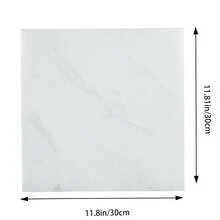 Azulejos autoadhesivos de PVC con aspecto de mármol para salpicaderos, 32 piezas, 11,8" x 11,8", suelo laminado de madera, azulejos autoadhesivos para suelo de salón, azulejos autoadhesivos impermeables. - A-Blanco - Ver 2