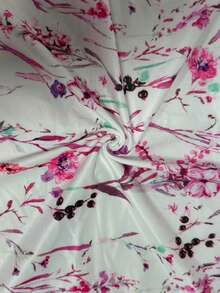 Plus Size Women Floral Print V-Neck Sleeveless Casual Vacation Dress Pink Elegant Summer - Pink - View 3