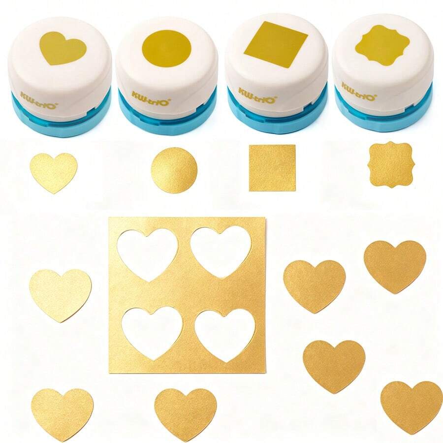 Perforadora magnética para manualidades; Perforadora de 1 pulgada para usar en cualquier lugar; Perforadora de ventana con marco para posicionamiento preciso para hacer scrapbooking, diarios y tarjetas