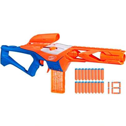 Hasbro Nerf N Series Lanzador Pinpoint - Armas de juguete seguras y ligeras, ideales para juegos de aventura y acción. Incluye espadas, escudos, arcos y accesorios para completar el disfraz. Fomenta la imaginación, el juego de roles y la actividad en grupo. Material resistente, sin bordes cortantes y apto para uso infantil. Perfecto como complemento de disfraces o regalo para pequeños aventureros.
